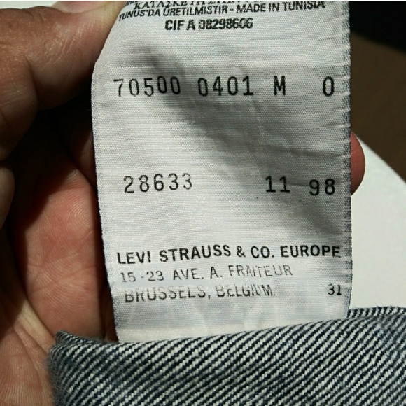 90' Vintage Levi's Denim Jacket Blue Size Medium - Picture 8 of 8